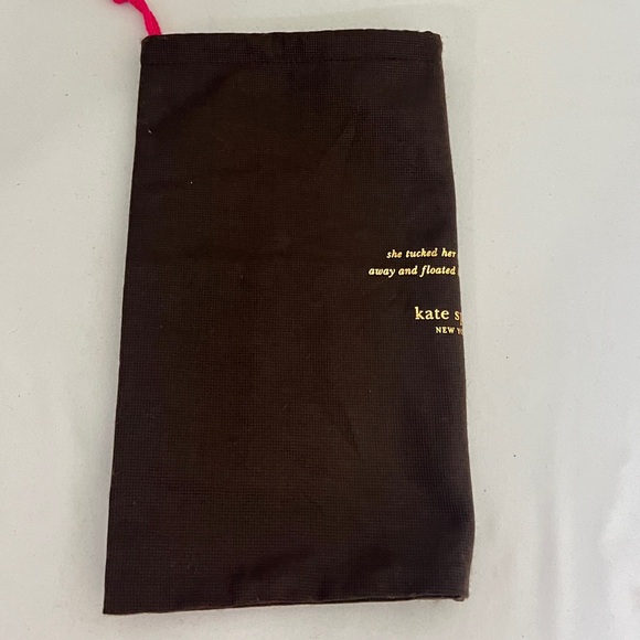 New rare Muslin Kate Spade Dust Bag Brown 14”WX 12”H. Medium - Picture 3 of 8